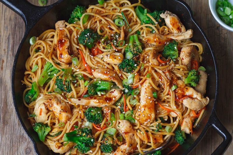 Chicken Stir-Fry With Noodles