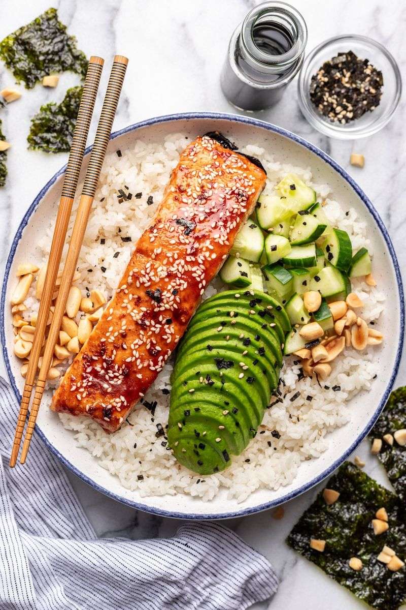 Teriyaki Salmon Rice Bowls