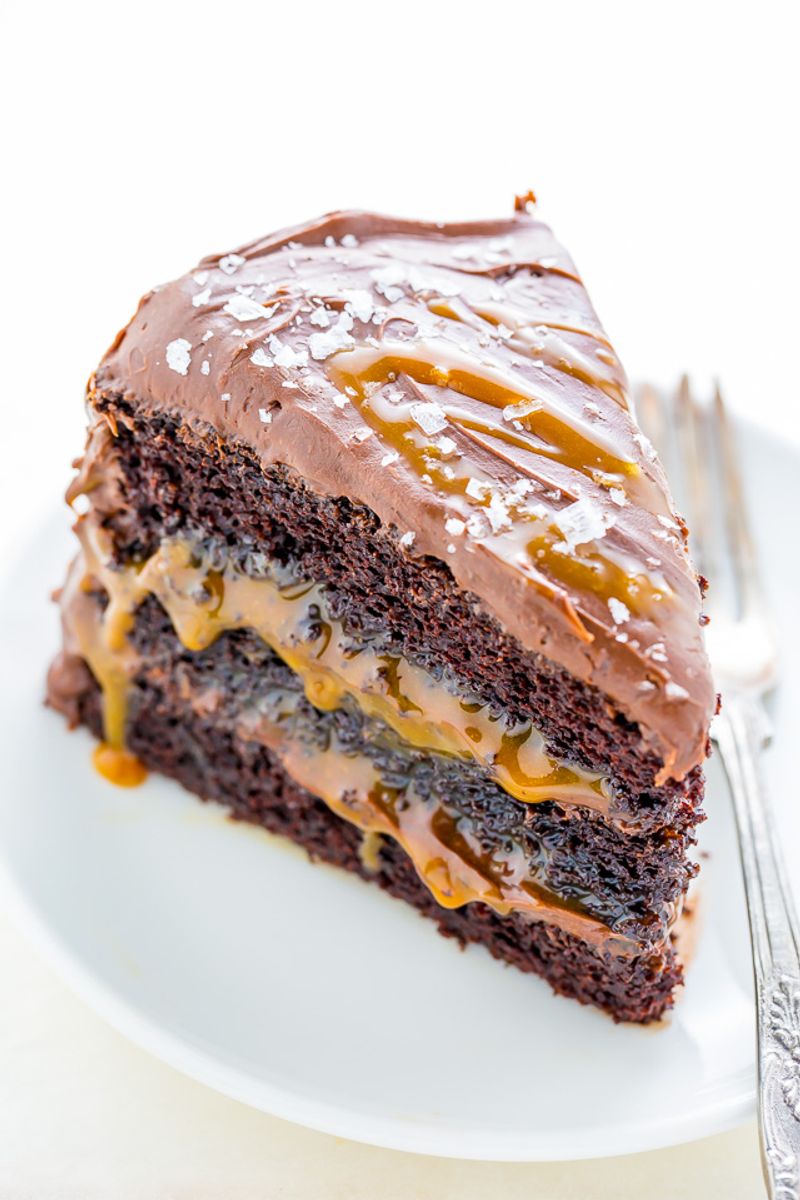 Caramel Drizzle Overload Brownie Cake