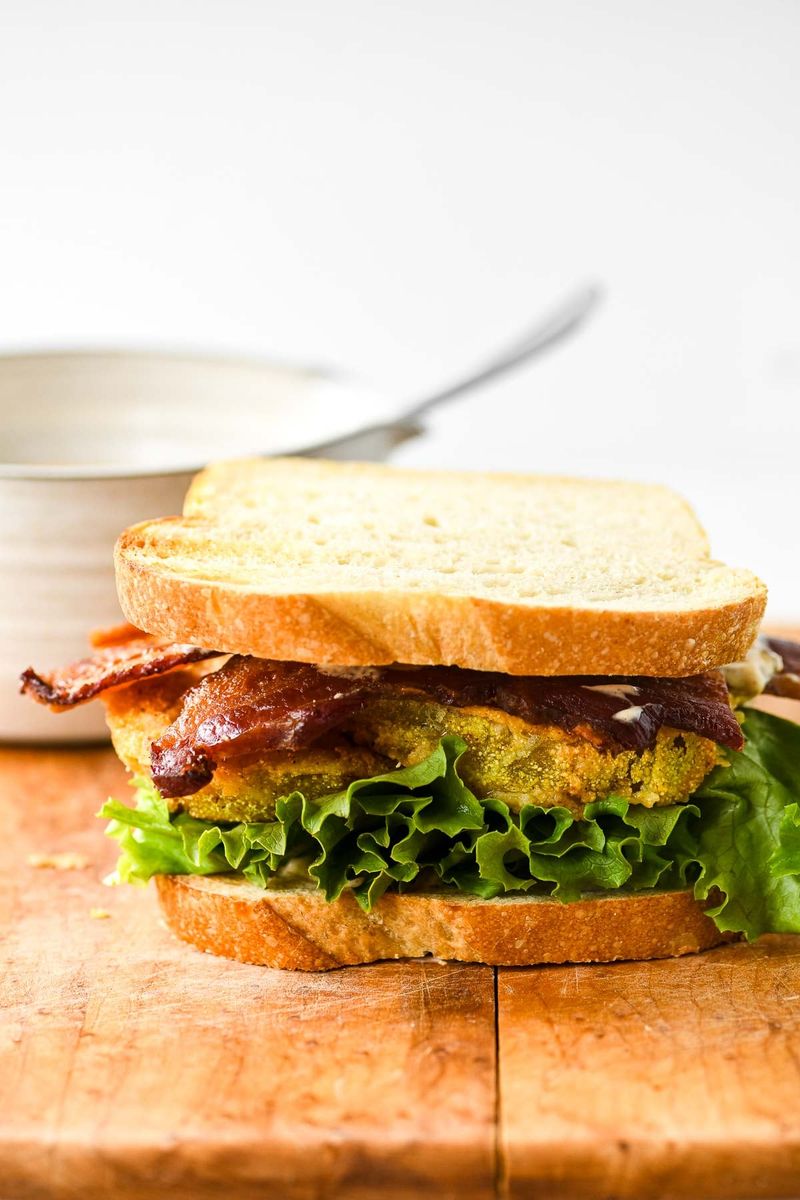 Fried Green Tomato Sandwich with Remoulade