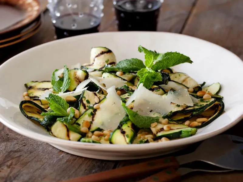 Grill Courgette Ribbons For A Stunning Salad