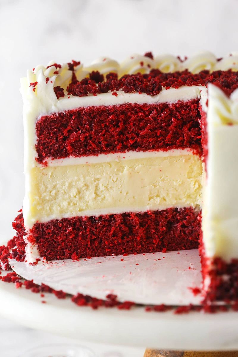 Red Velvet Cheesecake with Cream Cheese Frosting