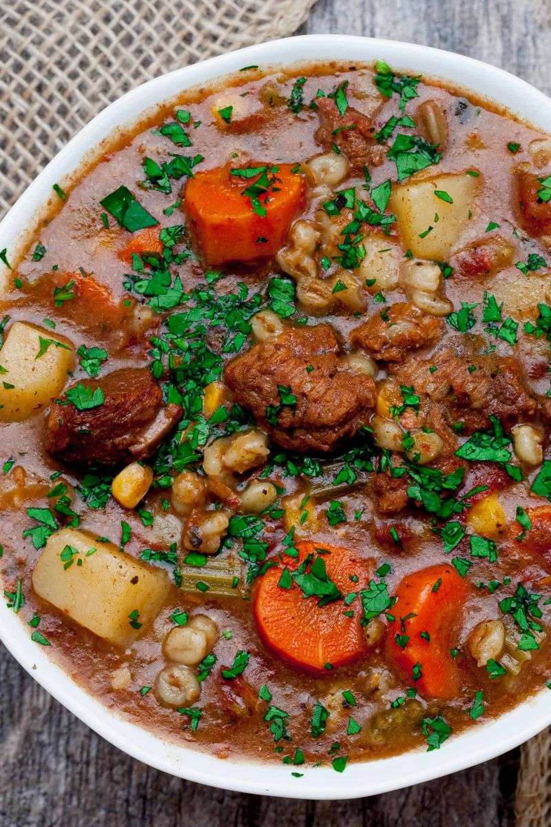Slow Cooker Beef and Barley Stew