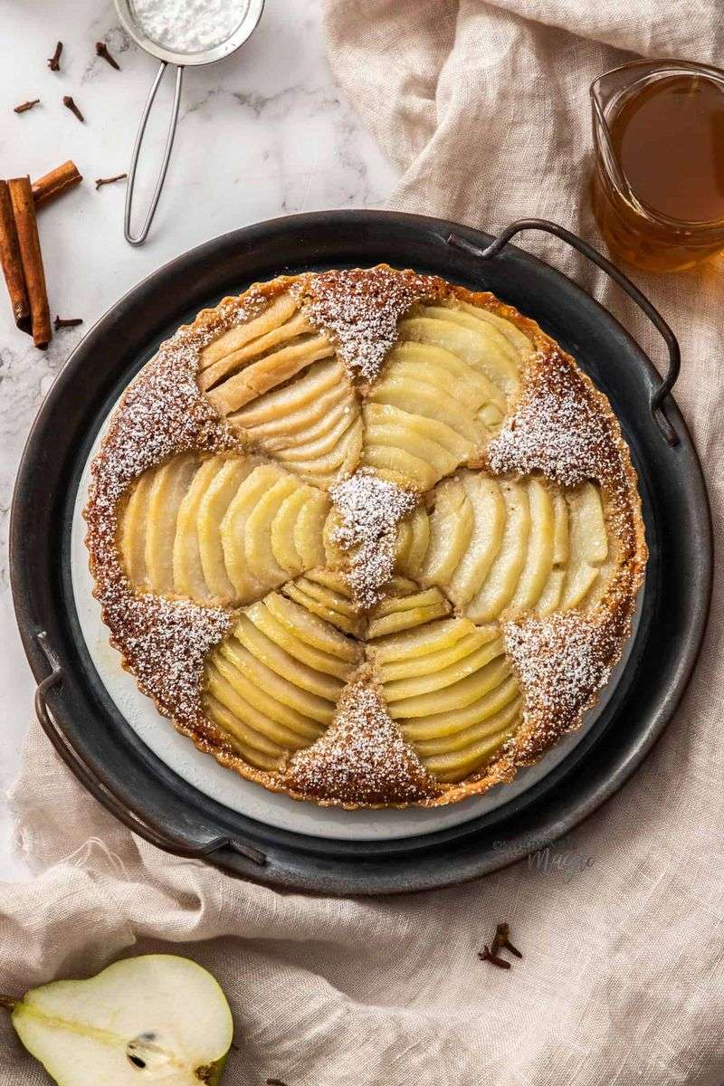 Spiced Pear and Almond Tart