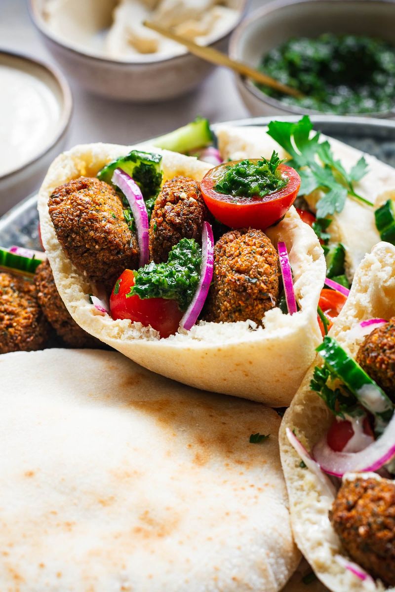 Greek Pita Pockets with Falafel