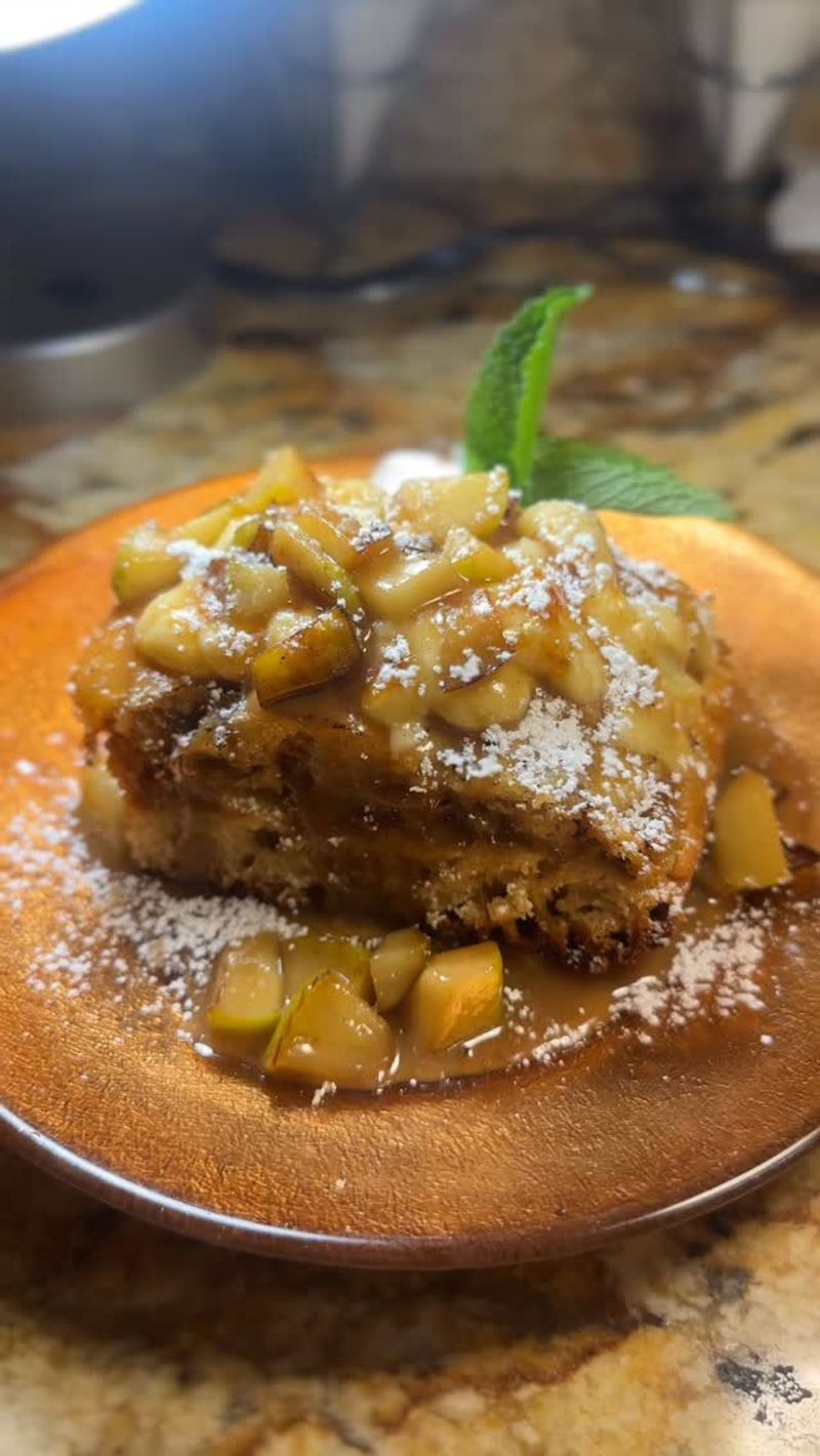 Cinnamon Sugar and Apple Compote Cake