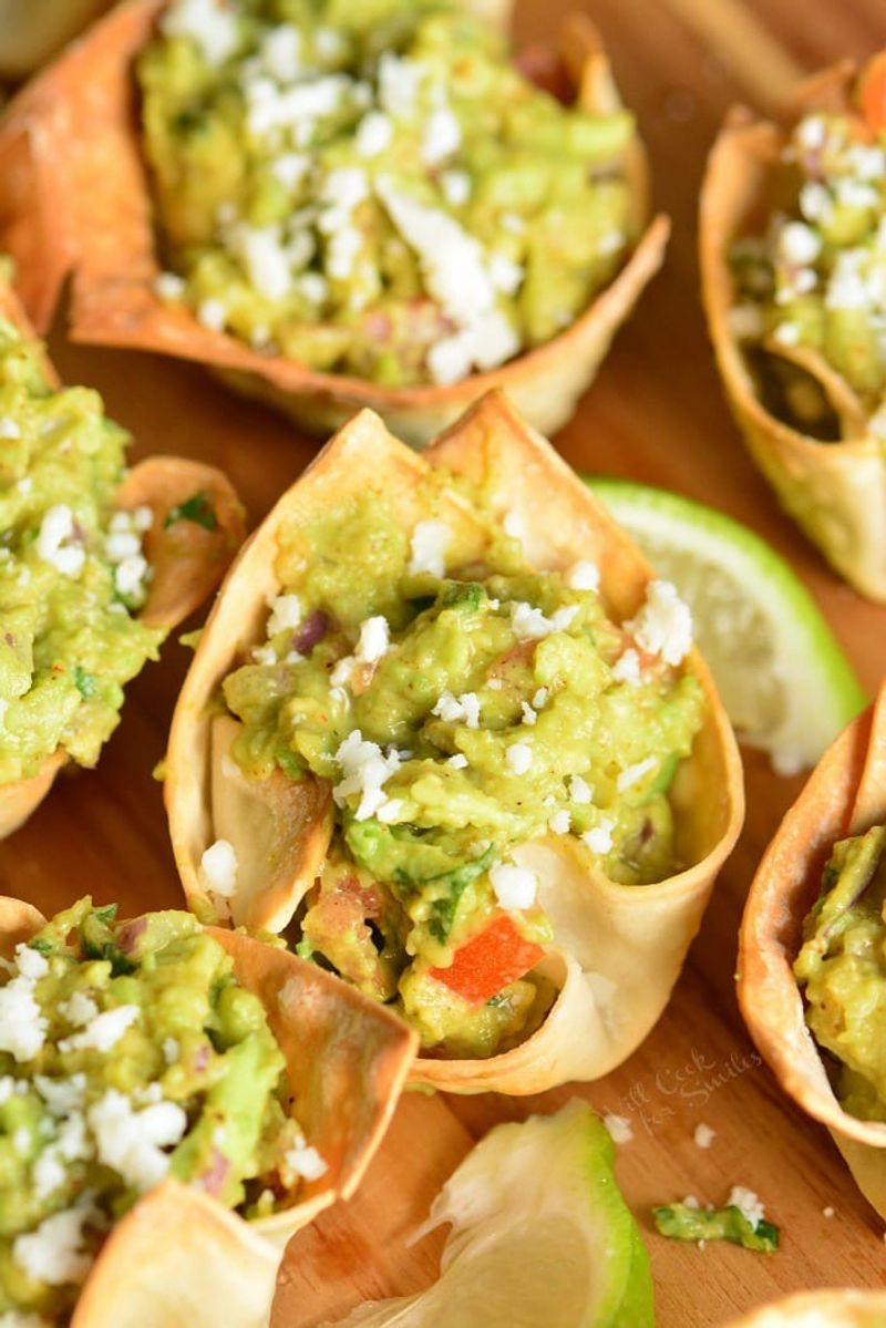 Guacamole Wonton Cups