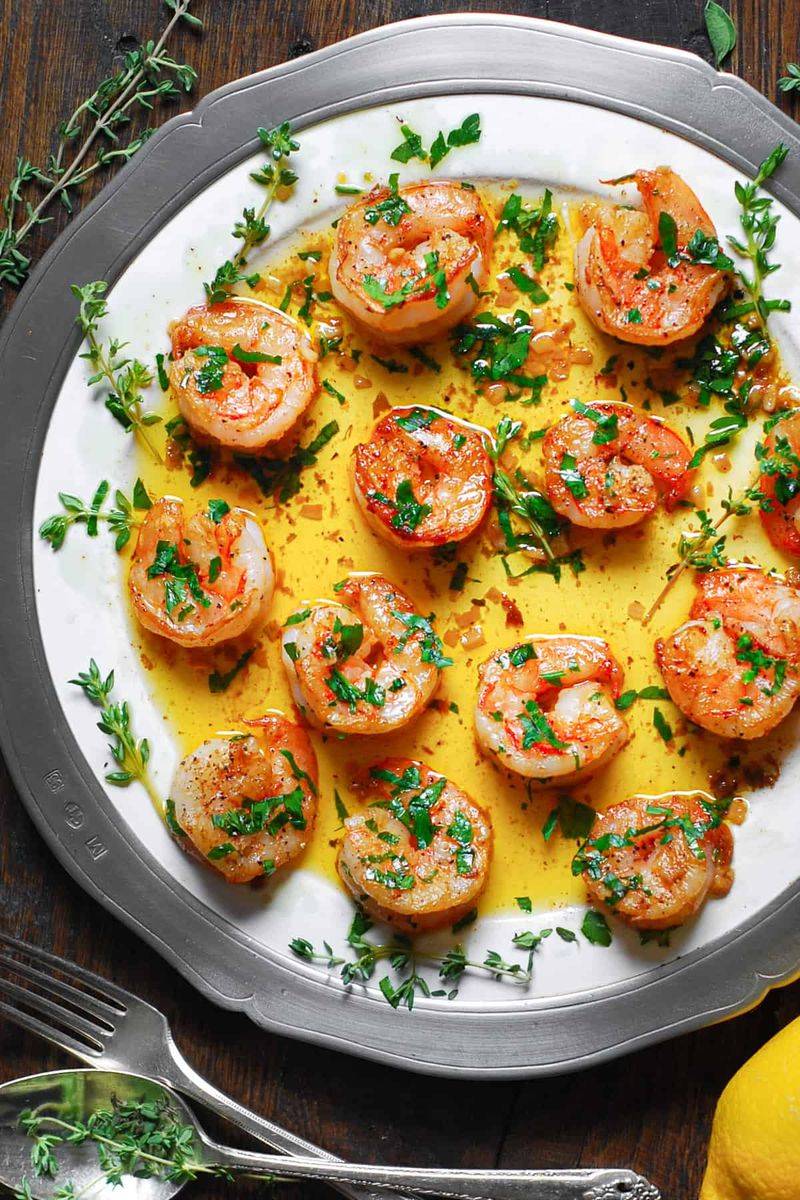 Microwave Garlic Butter Prawns
