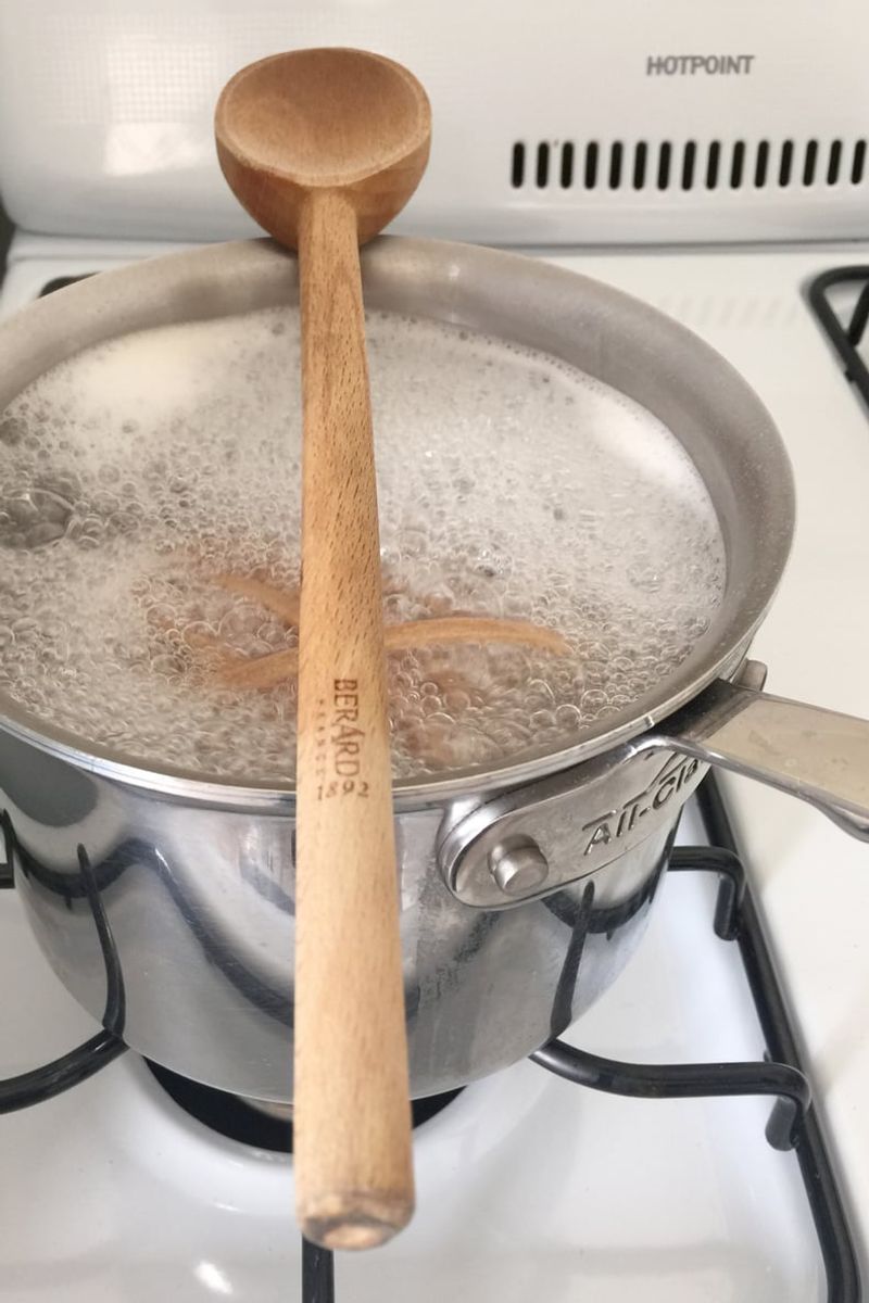 Using a Wooden Spoon Across a Pot to Stop Boiling Over