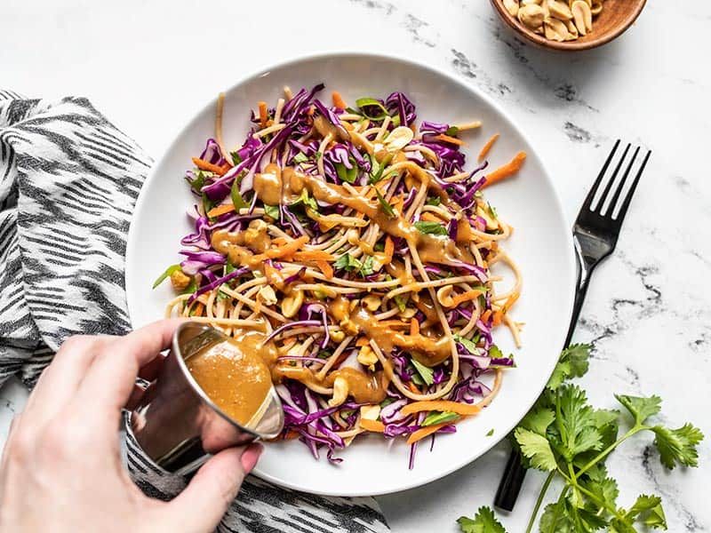 Peanut Noodles With Shredded Cabbage