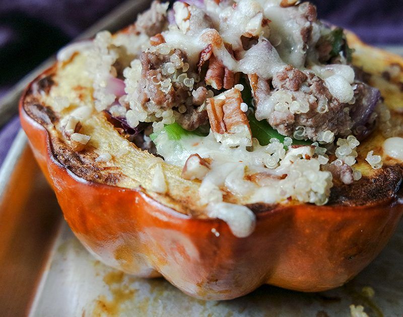 Beef and Quinoa Stuffed Acorn Squash