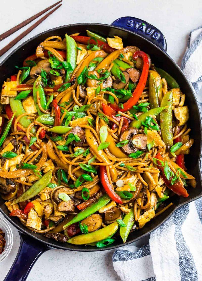 Five-Vegetable Lo Mein Stir-Fry