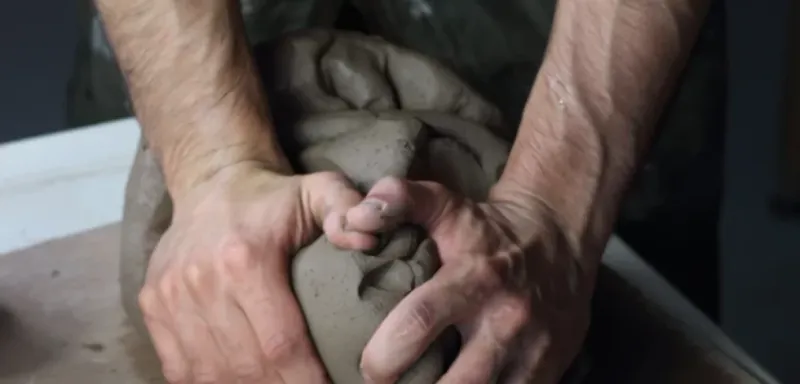 Brad Pitt Gets His Hands Dirty with Pottery