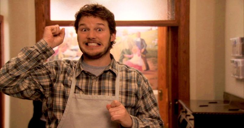 Chris Pratt as Andy Dwyer in Parks and Recreation