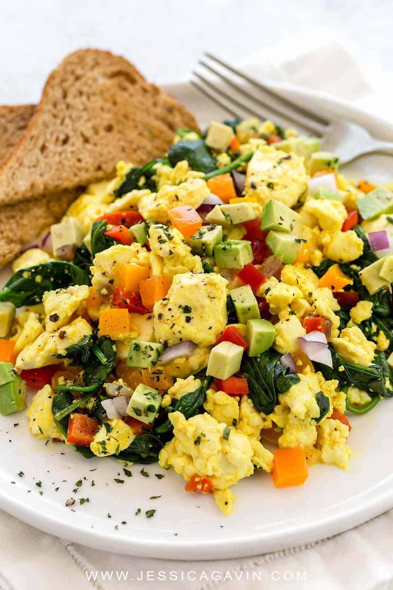 Tofu Scramble with Turmeric and Vegetables