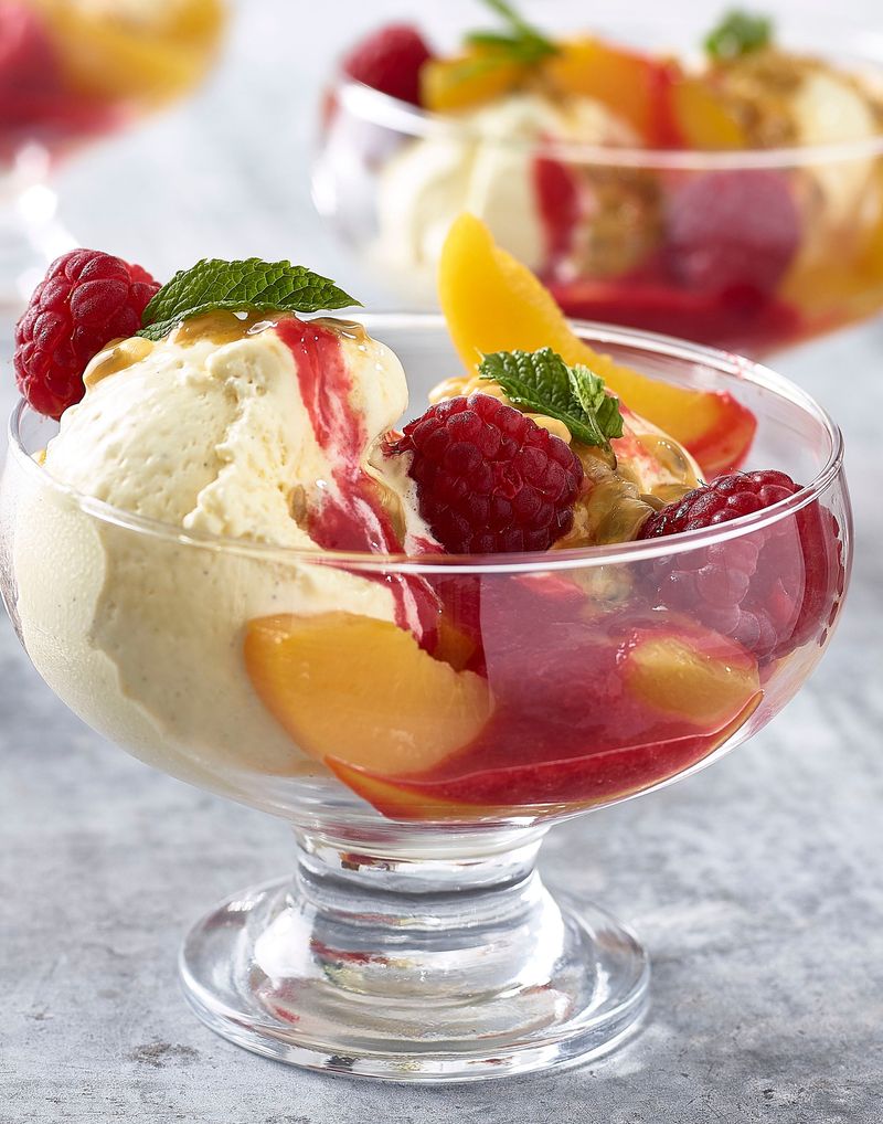 Peach Melba Cups