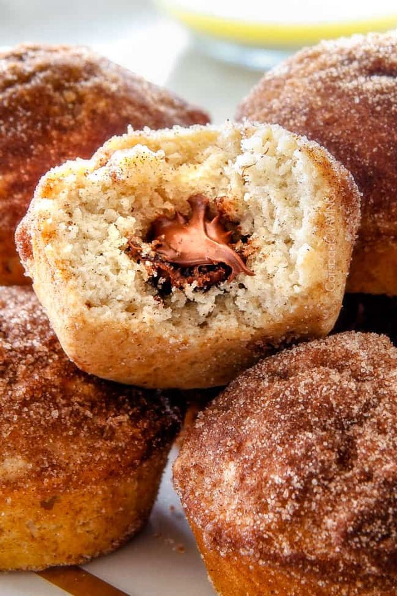 Caramel Stuffed Snickerdoodle Muffins