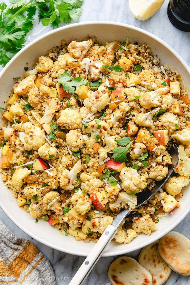 Spiced Roasted Cauliflower with Quinoa