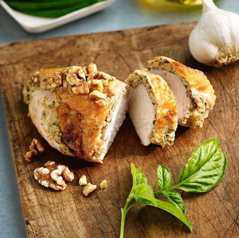 Olive and Walnut Stuffed Chicken Breast