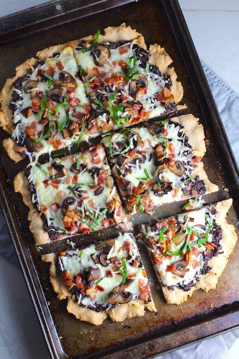 Tapenade Flatbread With Roasted Vegetables