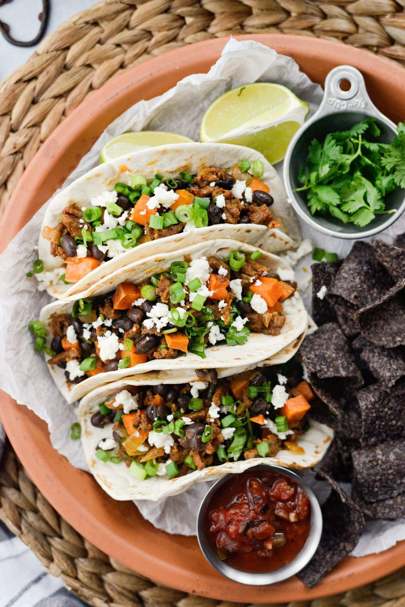 Black Bean and Chorizo Tacos