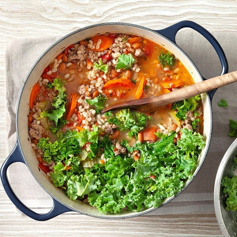 Dutch Oven White Bean and Sausage Soup