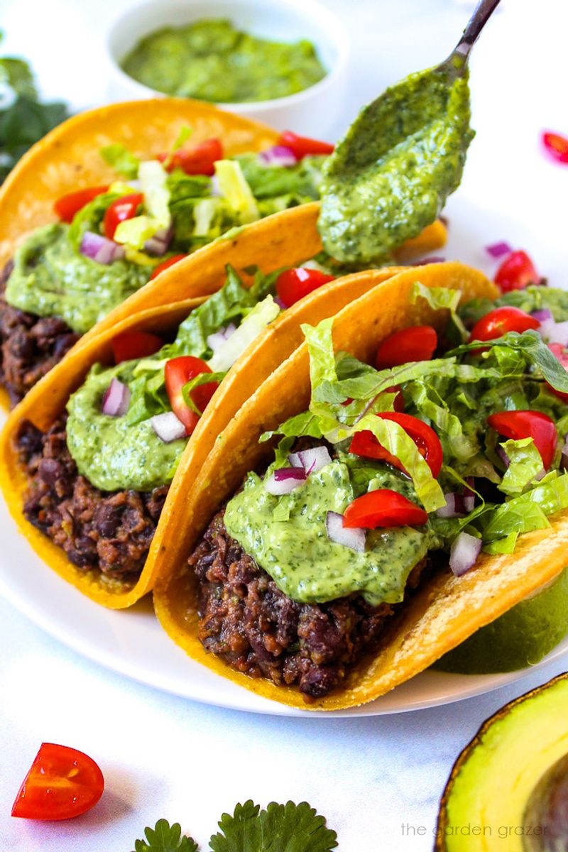 Black Bean Tacos with Avocado