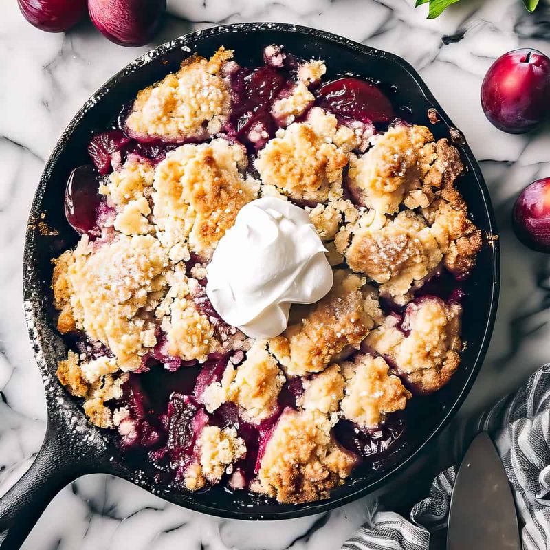 Plum Crumble with Cardamom