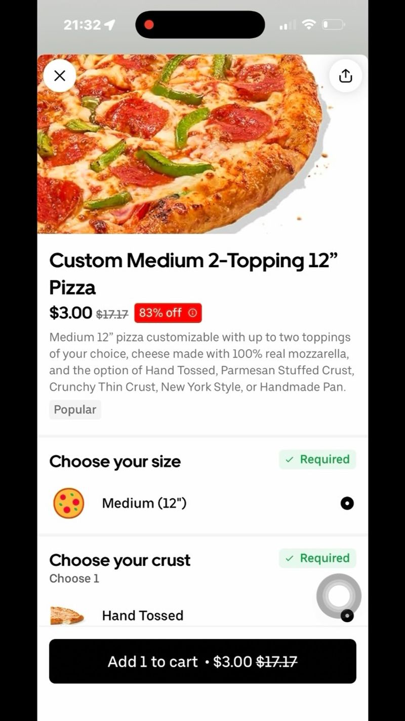 Never Customizing Your Order to Save Money