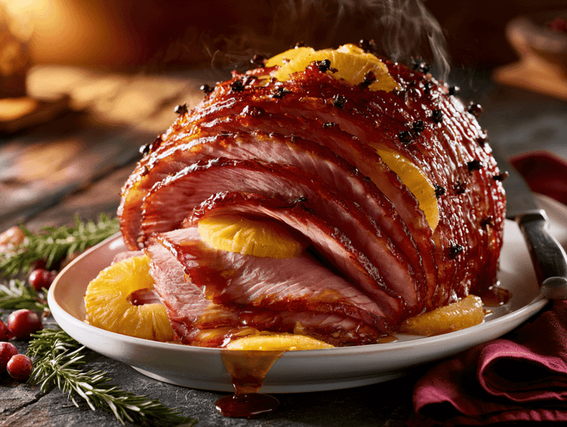 Honey-Glazed Ham with Pineapple