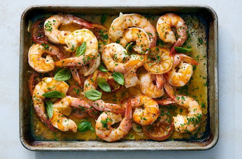 Sheet Pan Shrimp Scampi