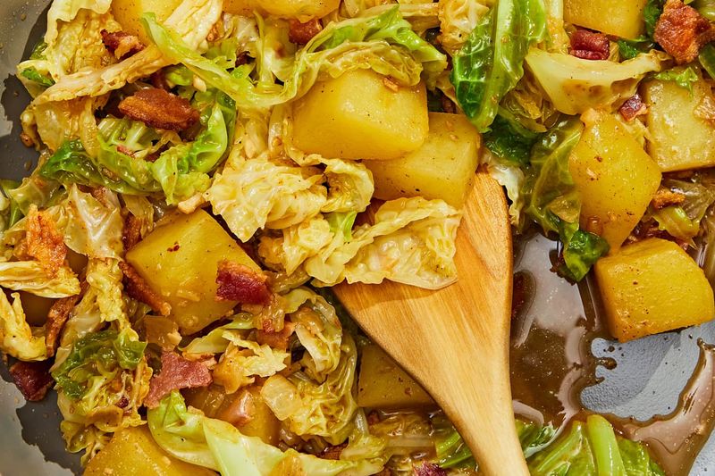 Cabbage and Potato Stir-Fry