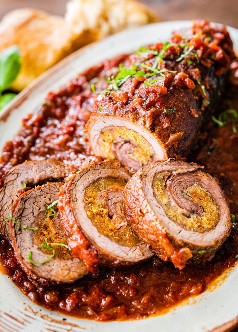 Braciole (Stuffed Beef Rolls)
