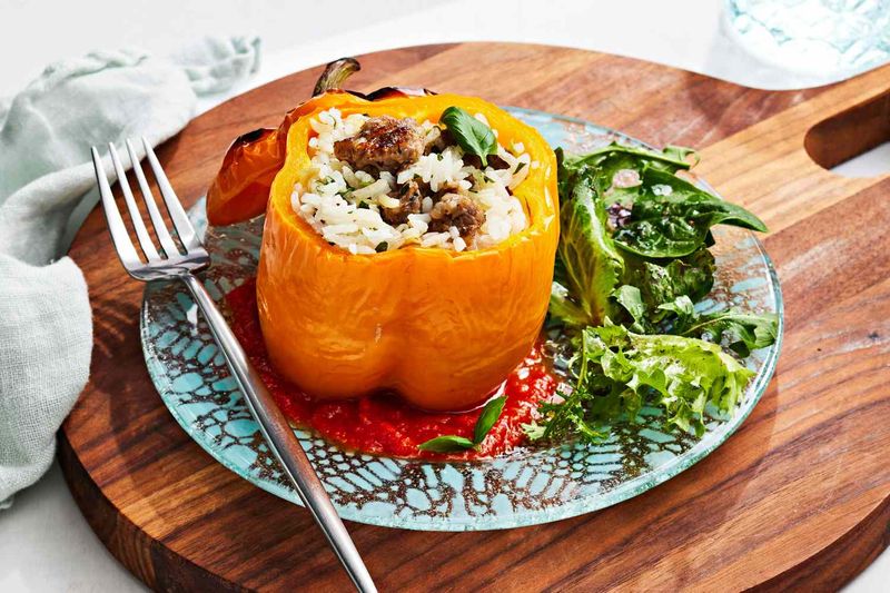 Stuffed Bell Peppers with Rice