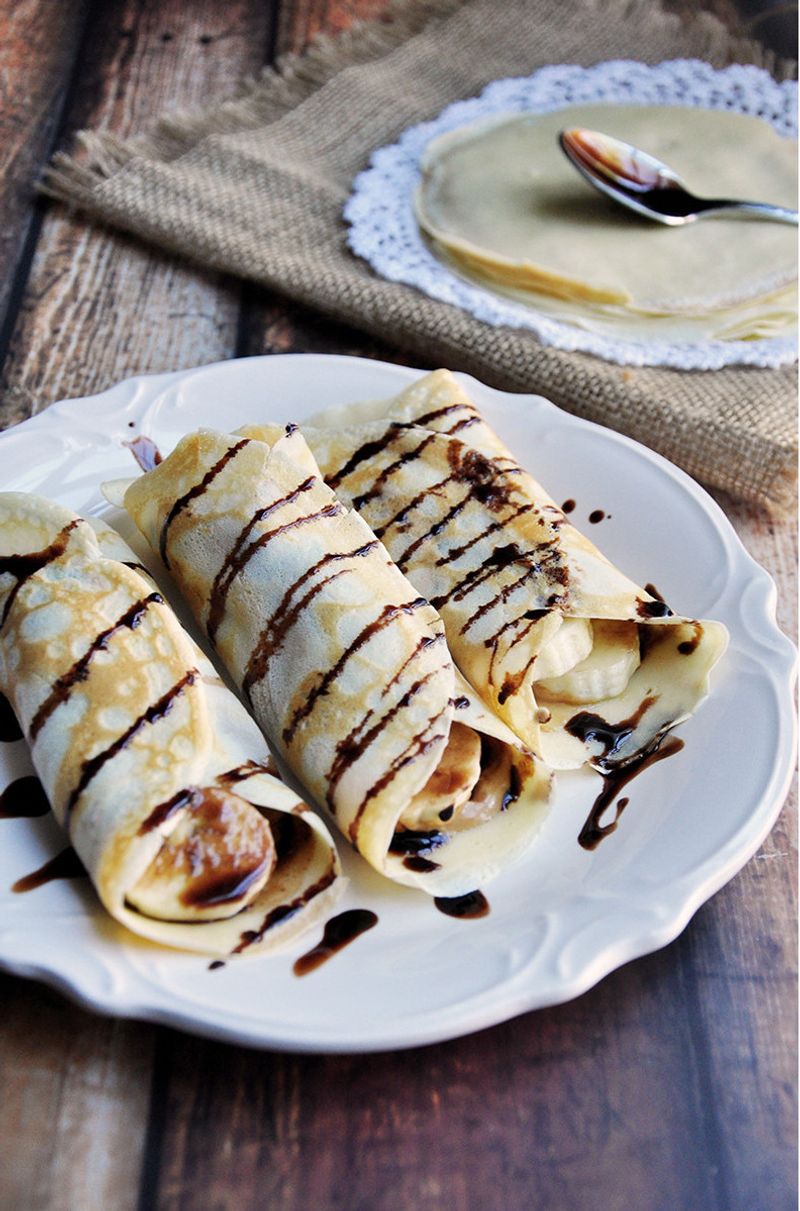 Chocolate Peanut Butter Crepes
