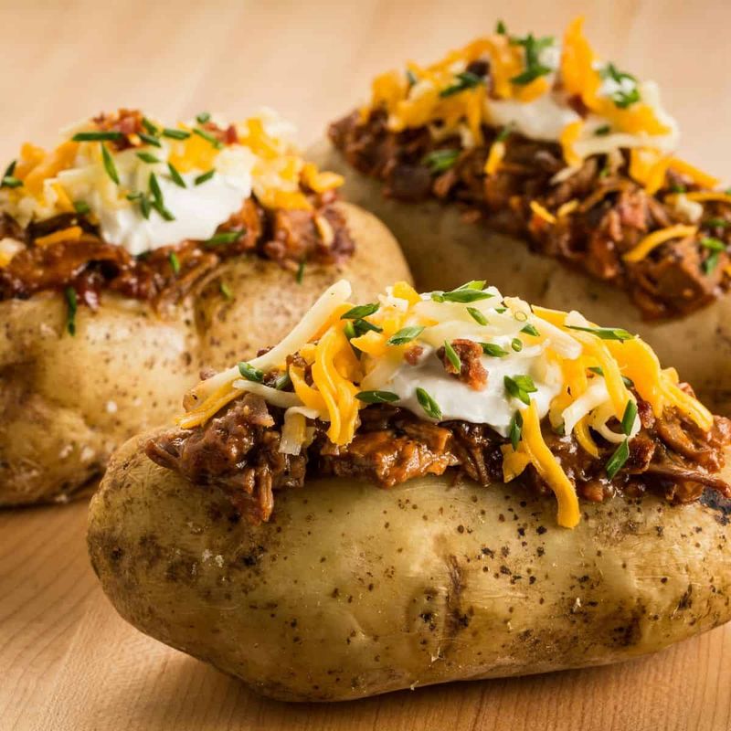Baked Potatoes with Toppings