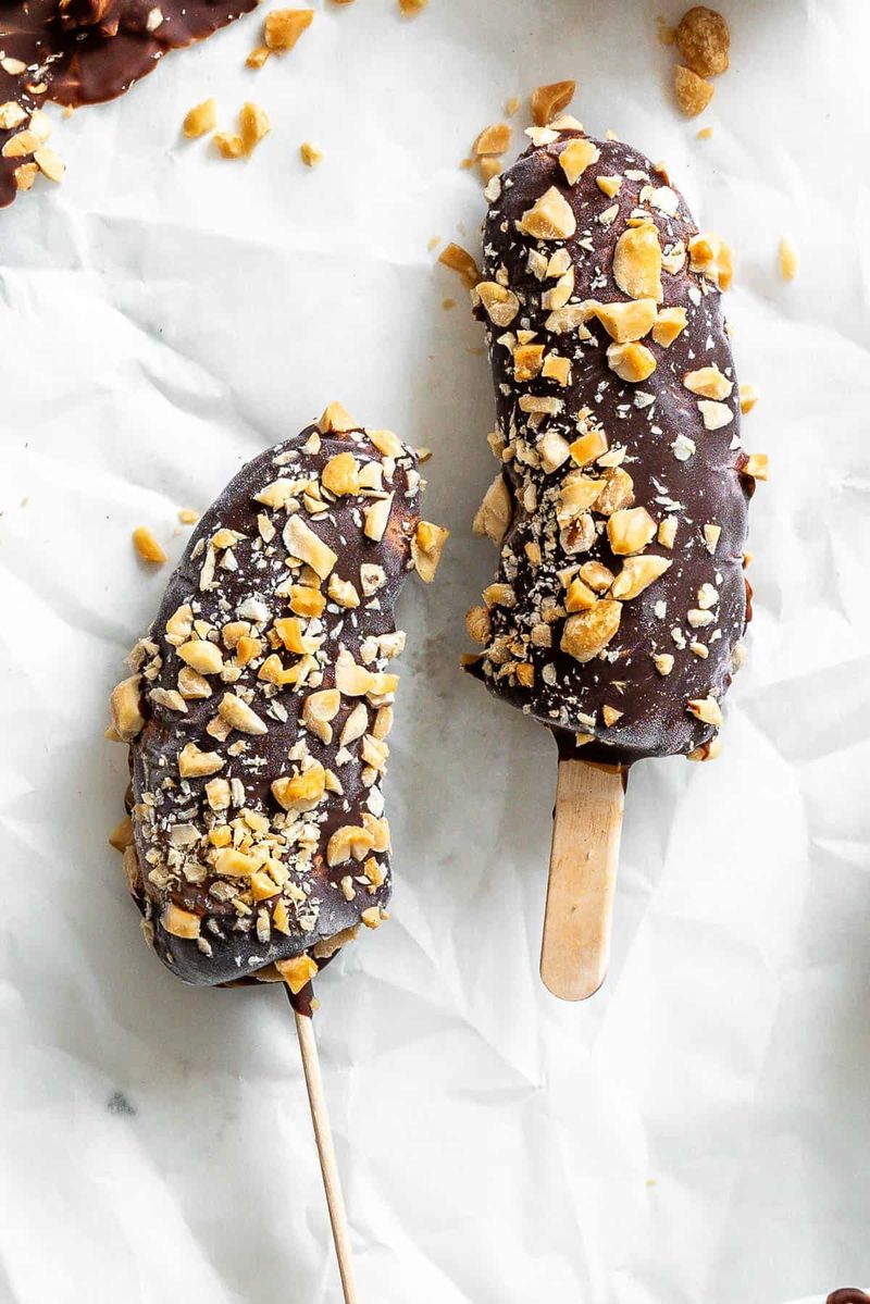 Peanut Butter Chocolate Banana Pops