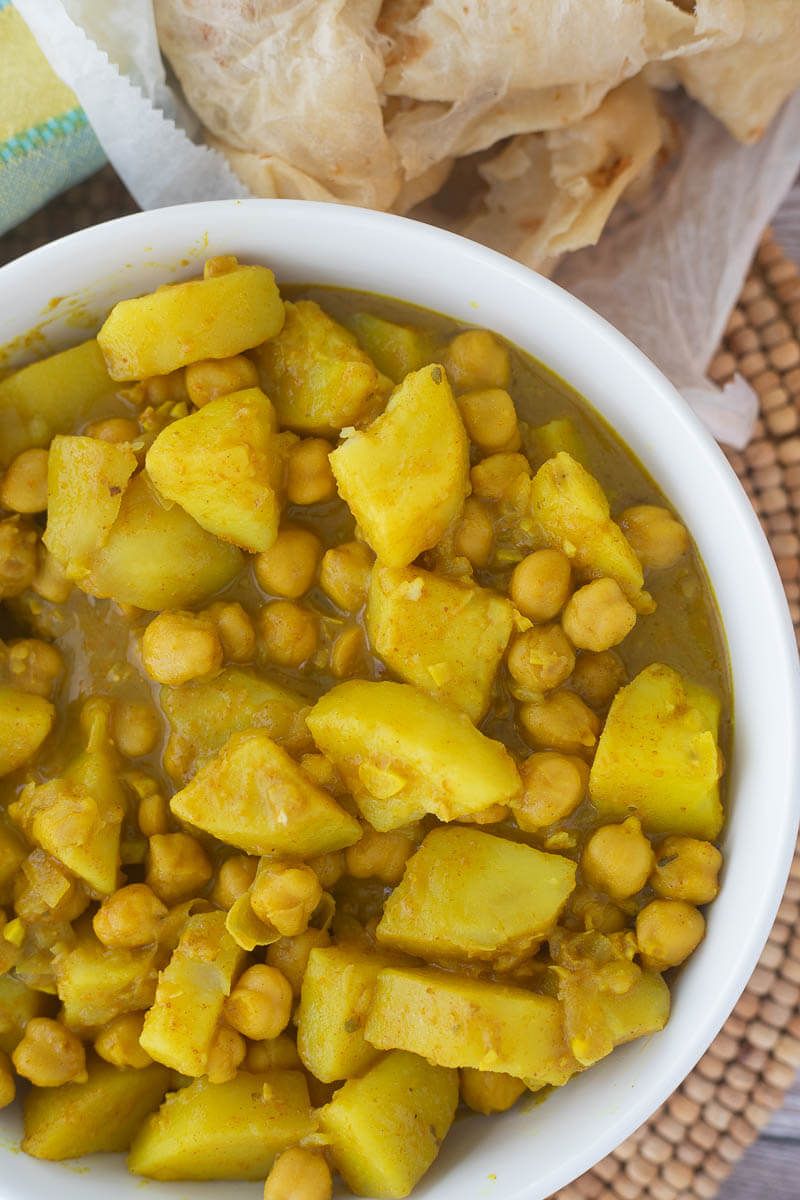 Potato and Chickpea Curry - Caribbean