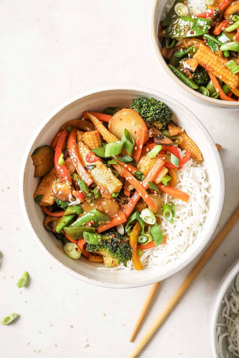 Veggie Stir-Fry With Rice