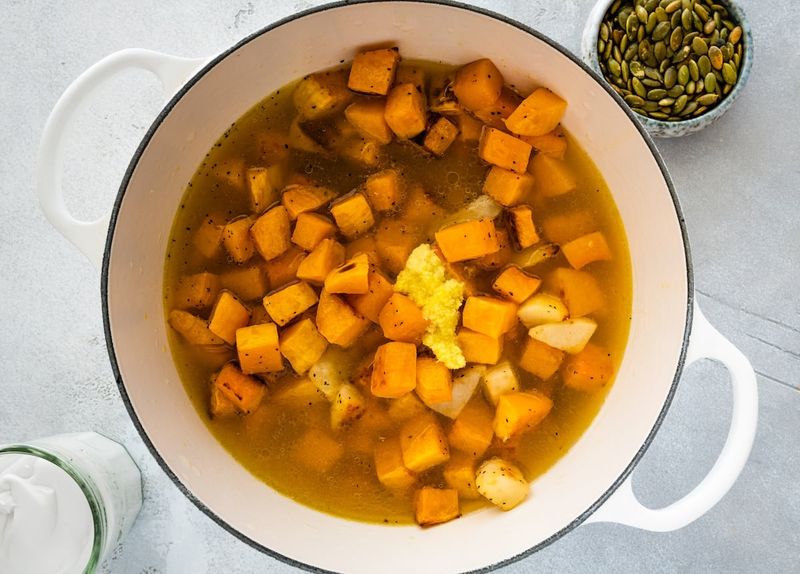 Slow Cooker Pear and Butternut Squash Soup