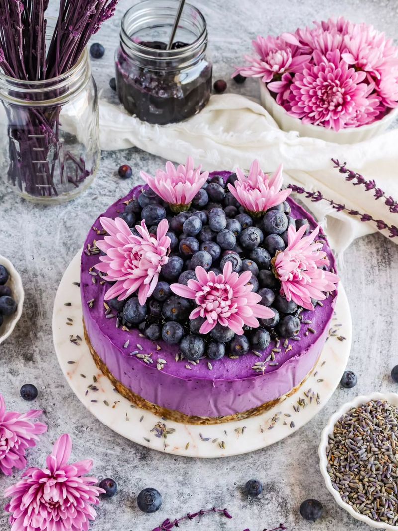 Blueberry Lavender Cheesecake