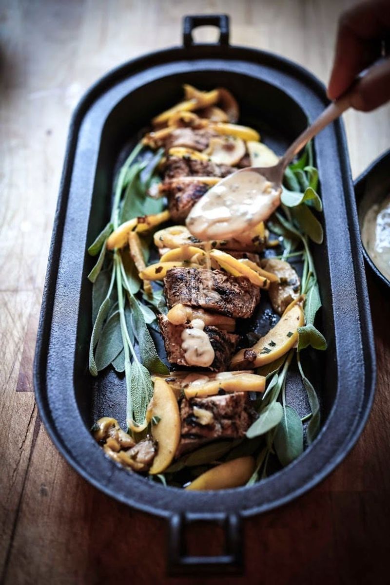 Pork Tenderloin with Pear and Sage Sauce