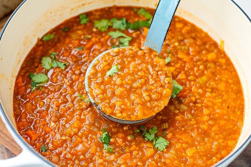 Autumn Pear and Lentil Soup