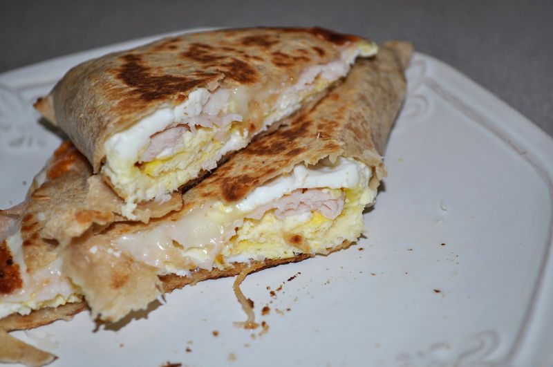 Turkey and Cheese Breakfast Quesadilla