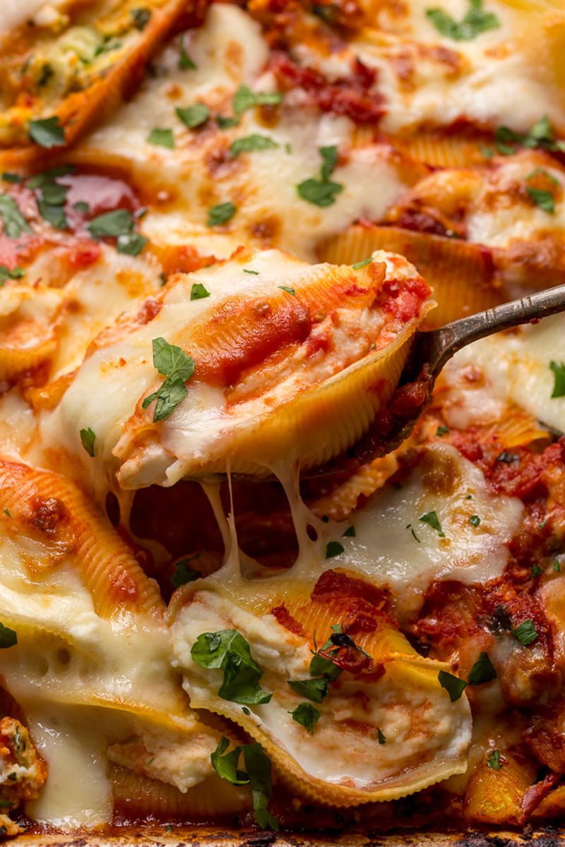 Stuffed Shells With Three Cheeses