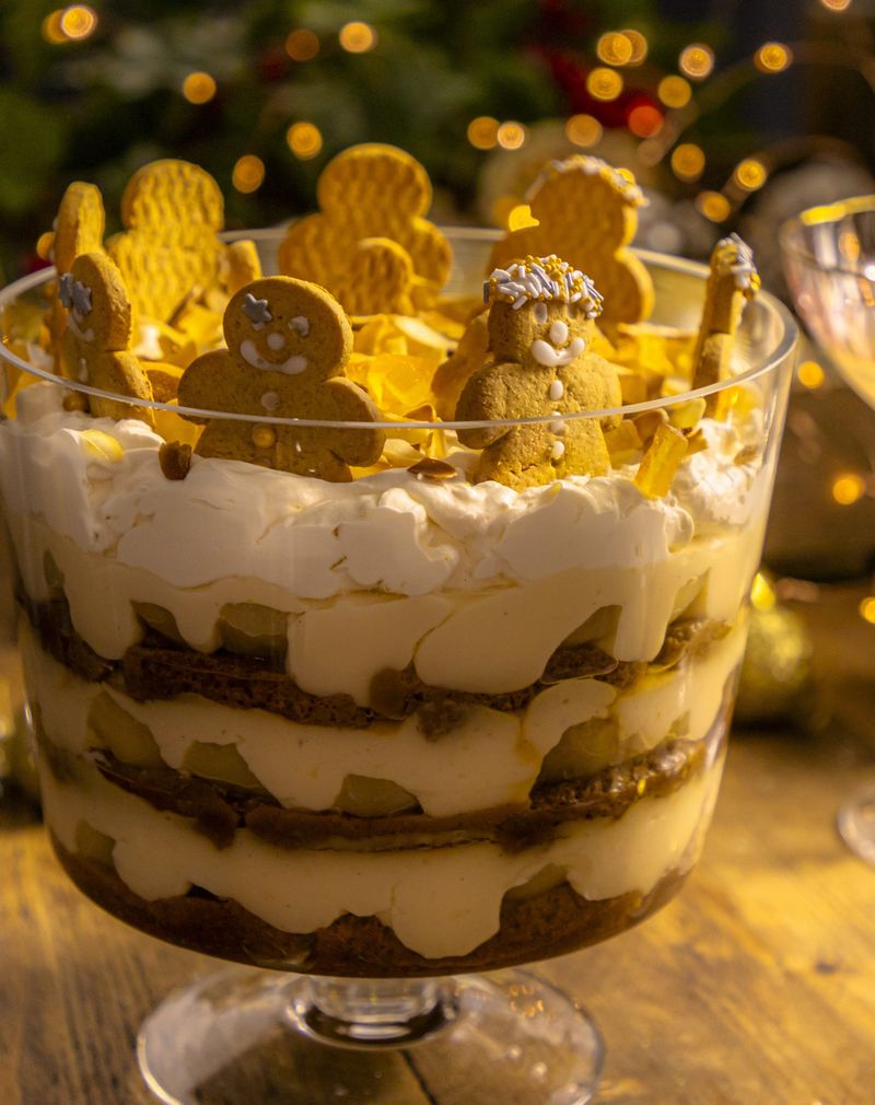 Ginger Cake and Pear Trifle