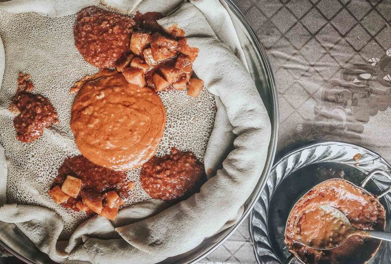Injera with Tibs - Ethiopia