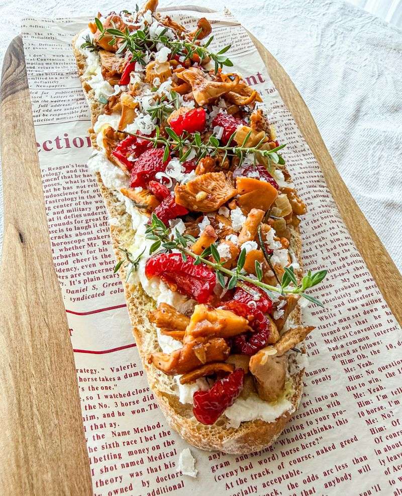 Chestnut and Mushroom Bruschetta