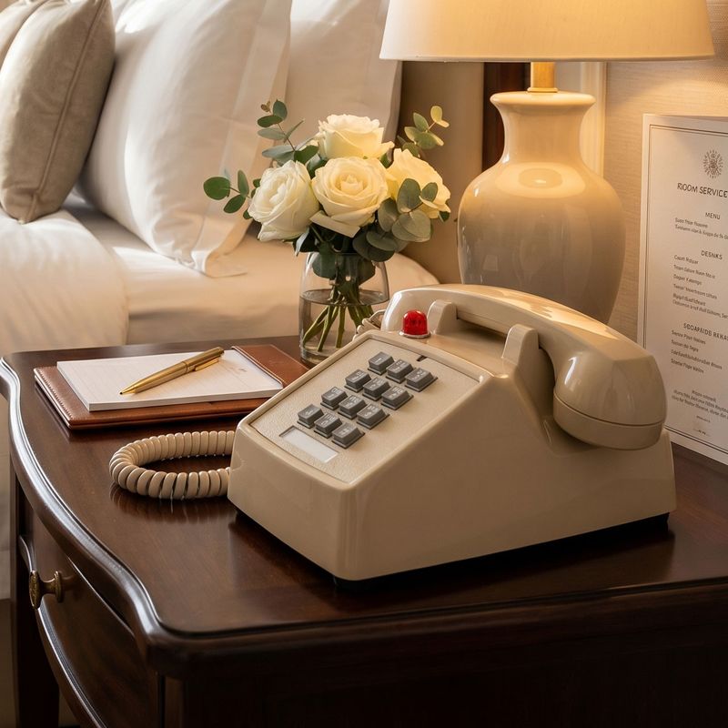 In-Room Landline Phones and Alarm Clocks
