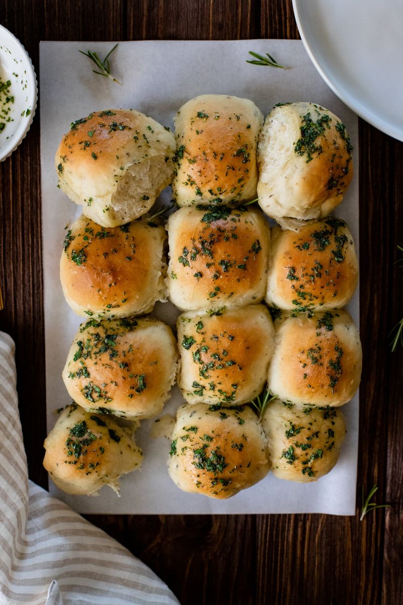 Upgrade Frozen Bread Rolls With Butter and Herbs